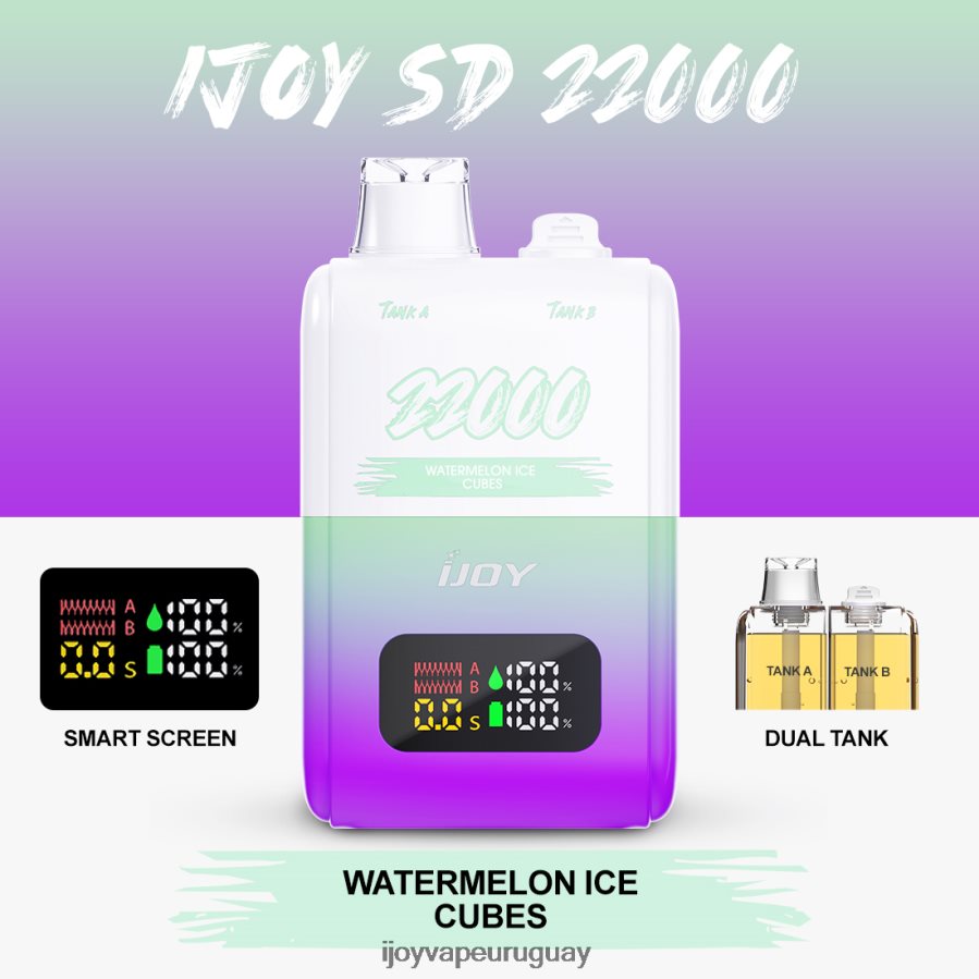 iJOY Disposable Vape Flavors - iJOY SD 22000 desechable N20LL159 cubitos de hielo de sandia