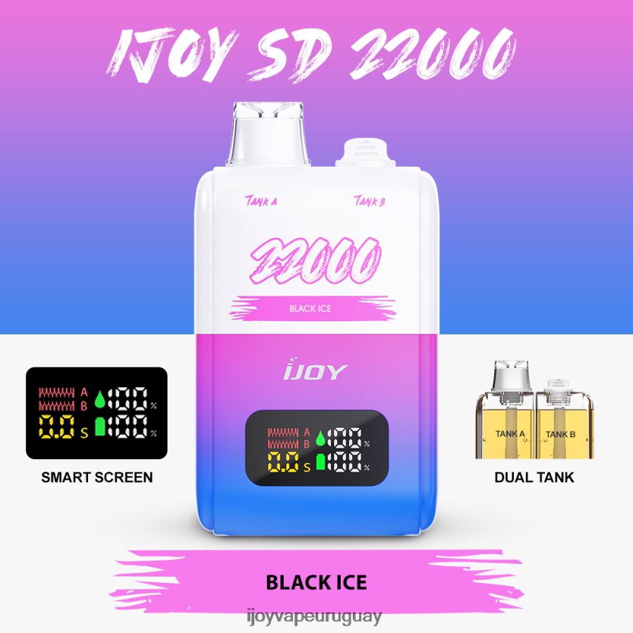 iJOY Vape Disposable - iJOY SD 22000 desechable N20LL148 hielo negro